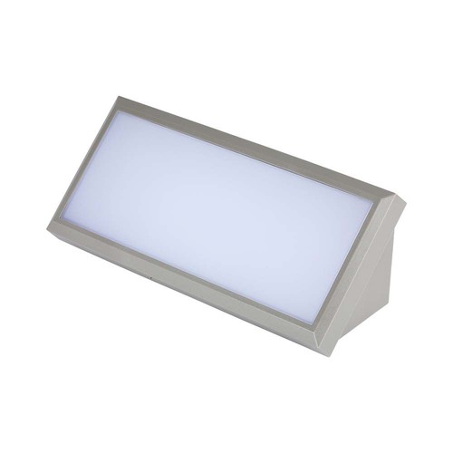 Applique murale extérieure 12W - 1250lm, IP65, gris, 6400K, largeur 26,5cm