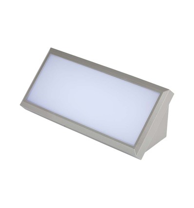 Applique murale extérieure 12W - 1250lm, IP65, gris, 6400K, largeur 26,5cm