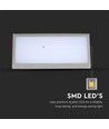 Applique murale extérieure 12W - 1250lm, IP65, gris, 6400K, largeur 26,5cm