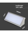 LED Paysage Extérieur 20W Soft Light - grand, 6400K, boîtier gris