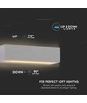 Applique murale extérieure Up/Down 9W - IP65, gris, 3000K, 850lm, source lumineuse incl.