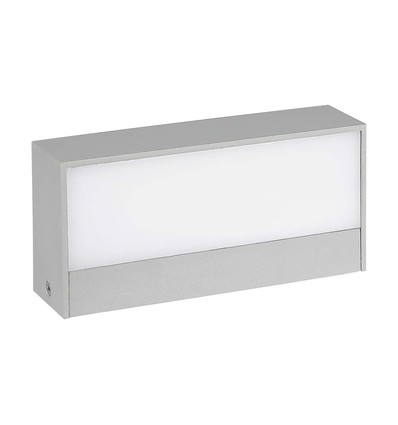 Boîtier extérieur 9W - LED, haut/bas, lumière douce, medium, 6400K, gris