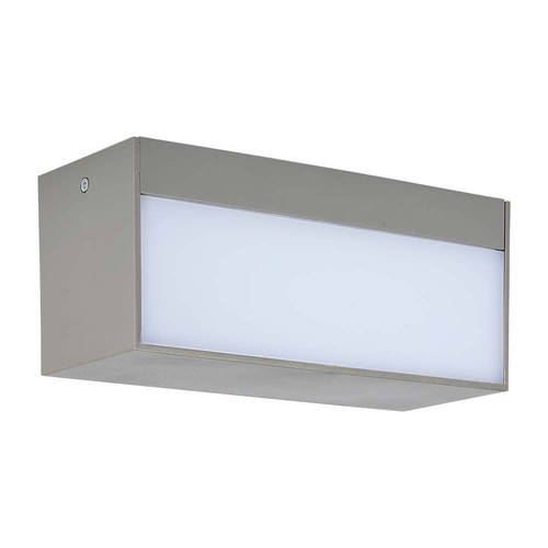 Applique murale LED 12W haut/bas - IP65, gris, rectangulaire, extérieur, source lumineuse incl.