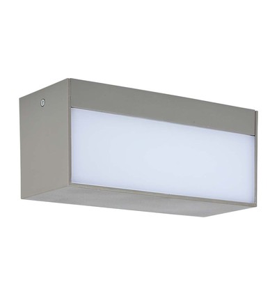 Applique murale LED 12W haut/bas - IP65, gris, rectangulaire, extérieur, source lumineuse incl.