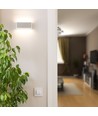 LED 12W haut/bas - 4000K, gris, extérieur, lumière douce, grande, maison
