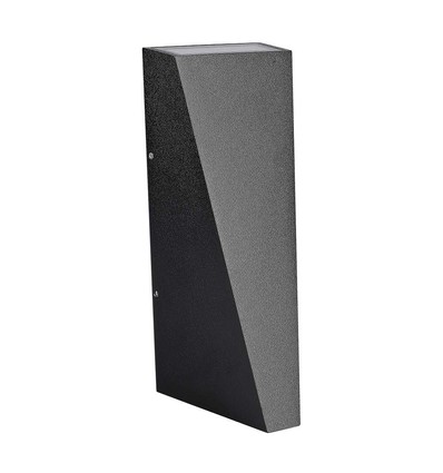 Applique murale noire 6W avec éclairage haut/bas - IP65, aluminium, 3000K, source lumineuse incluse