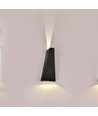Applique murale noire 6W avec éclairage haut/bas - IP65, aluminium, 3000K, source lumineuse incluse