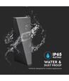 Applique murale noire 6W avec éclairage haut/bas - IP65, aluminium, 3000K, source lumineuse incluse