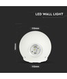 Applique murale LED blanche 4W - IP65, 3000K, ronde, extérieur, source lumineuse incluse