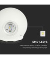 Applique murale LED blanche 4W - IP65, 3000K, ronde, extérieur, source lumineuse incluse