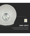Applique murale LED 4W, ronde - IP65, gris, 4000K, éclairage de façade extérieur
