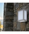 Applique murale LED 12W, IP65 - Gris, 1250lm, 3000K, extérieur, carrée