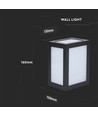 Applique murale LED 12W - IP65, noir, 1350lm, extérieur