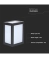 Applique murale LED 12W - IP65, noir, 1350lm, extérieur