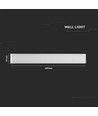 Applique murale LED 17W, 135lm/W - IP44, blanc, 61cm, 2300lm, intérieur / extérieur