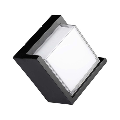 Applique murale 12W 4000K noire, carrée