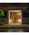 Applique murale LED carrée 12W, noir - 4000K, 1200lm, IP65, intérieur / extérieur
