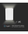Applique murale LED 4W - IP65, blanc, éclairage haut/bas, source lumineuse incl.