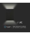 Applique murale LED 4W, noir - 400lm, IP65, 360 degrés, 6400K