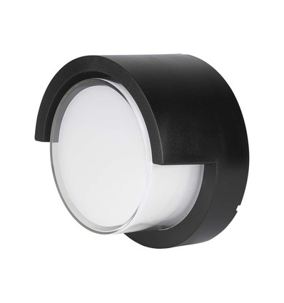 Applique murale LED 7W Ø16cm - IP65, noir, rond, blanc chaud, intérieur / extérieur, source lumineuse incl.
