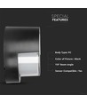 Applique murale LED 7W Ø16cm - IP65, noir, rond, blanc chaud, intérieur / extérieur, source lumineuse incl.