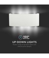 Applique murale LED 7W blanc sable - 940lm, 4000K, source lumineuse incl.