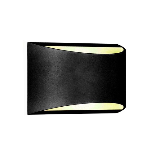 Applique murale LED 10W avec éclairage haut/bas - IP54 extérieur, noir, 4000K, puce Bridgelux, source lumineuse incl.