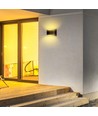 Applique murale LED 10W avec éclairage haut/bas - IP54 extérieur, noir, 4000K, puce Bridgelux, source lumineuse incl.