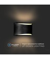 Applique murale LED 10W avec éclairage haut/bas - IP54 extérieur, noir, 4000K, puce Bridgelux, source lumineuse incl.