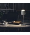 Lampe de table LED rechargeable 3W, tactile dimmable - 5V, Gris, 3000K, batterie 4000mAh, fer