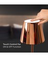 Lampe de table LED rechargeable 3W, or - Tactile dimmable, 3000K, batterie 4000mAh, 5V USB