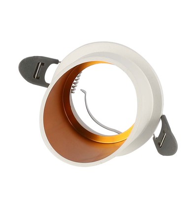 Spot encastrable GU10 - Rond, blanc, aluminium, Ø6,8cm, perçage : Ø6,1cm, sans source lumineuse
