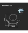 Spot encastrable GU10 - Rond, blanc, aluminium, Ø6,8cm, perçage : Ø6,1cm, sans source lumineuse