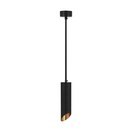 GU10 Suspension Ø5,5x20cm - noir, sans source lumineuse