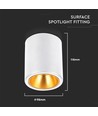 Spot en saillie GU10 carré - Blanc, 100x100x120mm, IP20 intérieur, sans source lumineuse