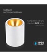 Spot en saillie GU10 carré - Blanc, 100x100x120mm, IP20 intérieur, sans source lumineuse