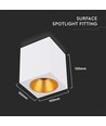 Spot en saillie GU10 carré - Blanc, 10x10x12cm, IP20, sans source lumineuse