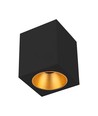 Spot en saillie GU10 carré - Noir, 10x10x12cm, sans source lumineuse