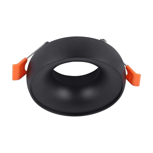 Spot encastrable GU10 - Rond, cadre noir et réflecteur noir, aluminium, trou : Ø60 mm, dim : Ø92 mm