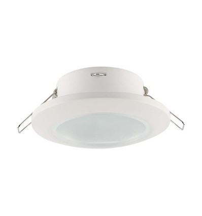 Spot encastrable GU10 - Rond, blanc, IP44, PC plastique, trou : Ø7 cm, dim : Ø9,2 cm