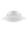 Spot encastrable GU10 - Rond, blanc, IP44, PC plastique, trou : Ø7 cm, dim : Ø9,2 cm