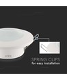 Spot encastrable GU10 - Rond, blanc, IP44, PC plastique, trou : Ø7 cm, dim : Ø9,2 cm