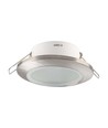 Spot encastrable GU10 - Nickel satiné, rond, IP44, trou : Ø7,0 cm, dim : Ø9,2 cm