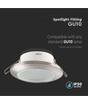 Spot encastrable GU10 - Nickel satiné, rond, IP44, trou : Ø7,0 cm, dim : Ø9,2 cm