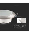 Spot encastrable GU10 - Nickel satiné, rond, IP44, trou : Ø7,0 cm, dim : Ø9,2 cm