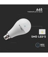 Ampoule LED B22 15W - A65, Samsung LED chip, remplace 100W, 200 degrés, plastique blanc