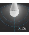 Ampoule LED B22 15W - A65, Samsung LED chip, remplace 100W, 200 degrés, plastique blanc