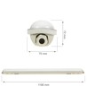 Spectrum Gigant 38W luminaire LED - 120 cm, 174 lm/W, IP65 étanche, câblage traversant, 230V