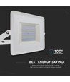 Projecteur 100W - 6500K, boîtier blanc, lampe de travail