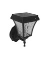 Applique murale LED solaire 2W Solara - IP65, 3000K+6000K, noir, avec batterie